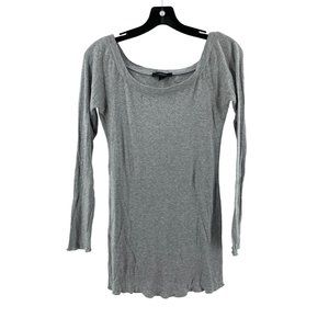 EXPRESS Women's Gray Studded Long Sleeve Knit Tunic Sweater Size Medium